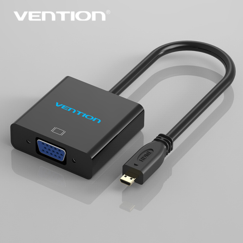 Vention Micro HDMI to VGA Cable HDMI Male to Female VGA Adapter With 3.5mm Audio Jack&Power Supply For XBOX PS4