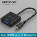 Vention Mini HDMI to VGA Adapter Converter with Audio Interface and Power Supply for Xbox 360 PS3 PS4 HDTV