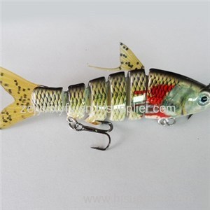 Six Section 3.5 Inch Soft Tail Sun Fish Lure