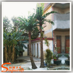 Styleized Artificial coconut trees fake green leaves Palm Tree for complex decoration