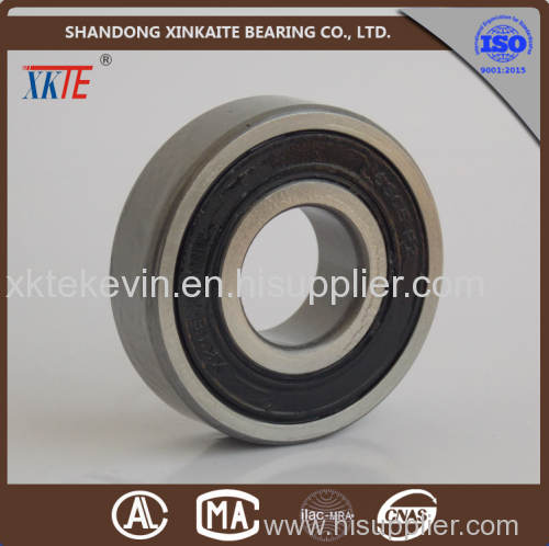 XKTE brand rubber seals deep groove ball bearing for conveyor roller from china bearing manufacture