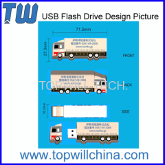 Customized Truck PVC Design 16 GB Pen Drive