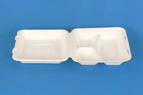 high quality 9inch 3 compartment ecofriendly biodegradable disposable food container