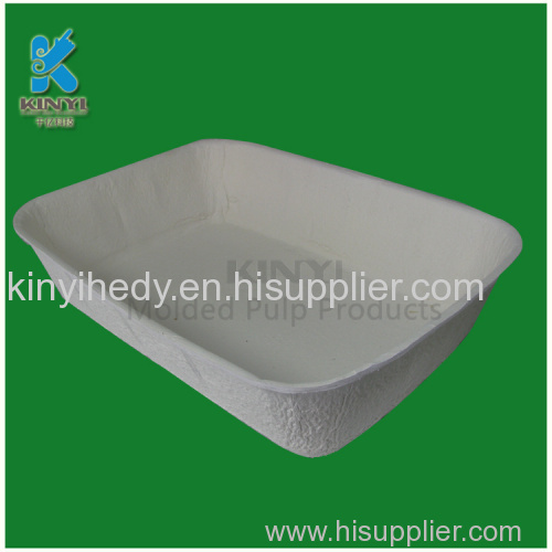 Fiber molded waste pulp nursery tray