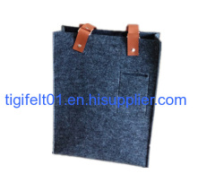 Popular felt bag with PU handle