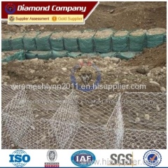 Galfan Coated Heavy Zinc Hexagonal Wire Mesh Gabion Basket