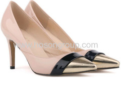 New arrival metal pointed toe stiletto heel dress shoes