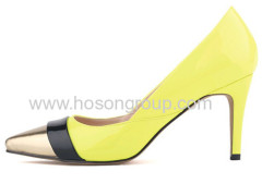 New style metal pointed toe high heel shoes