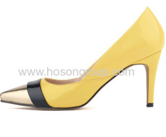 New style metal pointed toe high heel shoes