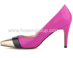 New style metal pointed toe high heel shoes