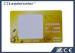 Yellow Frosted MIFARE ® RFID Card 13.56 Mhz ISO 14443A Rewritable