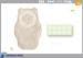 Medical One Piece Ostomy Bag Girl / Flange Colostomy Bag With Release Film