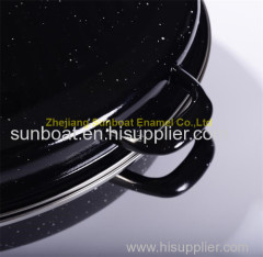 heavy-duty black painted enamel roaster pan for Thanks-giving Day