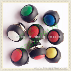 12mm Waterproof Momentary Push button Switch 12V 24V 220V non-lock push button switch mini round push button switch