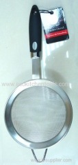 Dia. 15cm SS Strainer (Soft grip Handle)