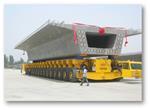 Tyre trolley(transporter) for railway bridge construction