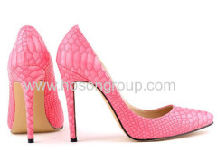 New fashion snake texture high heel pump shoes