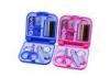 Portable Pink Blue Color Travel Sewing Kits With Folding Plastic Case