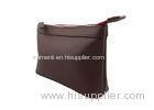 Fashion Dark Red Travel Accessory Bag Zipper Pouch For Travel / Outdoor