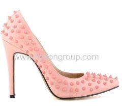 New style pointed toe high heel shoes with rivets