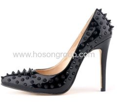 New style pointed toe high heel shoes with rivets