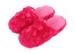 Luxury Plush Disposable Hotel Slippers Bright Red Color For Home