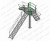 Folding stairs step ladder for safe access to truck / train tank