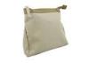 Durable Microfiber Material Travel Cosmetic Bag White Color For Airline Trip
