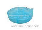 Blue Color Plastic Travel Storage Box 7 Day Pill Box Organizer For Outdoors