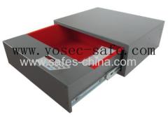 Quick access unlocking Sliding furniture drawer safe with password lock and also finger scanner