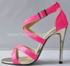 New style multi color high heel sandals