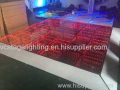 Factrory Price Wholesale NEW Design 3D Dance Floor Stage Party Dance voice controlled 1x1m LED Mirror Dance Floor