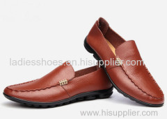 Genuine leather casual men shoes