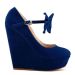 New fashion multi color bowtie wedge heel shoes