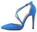 New fashion buckle and elastic band high heel dress shoes