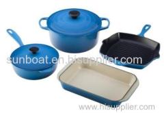 Sunboat enamel cookware set frying pan stock pot