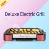 Electric Grill Pan with Non-stick Surface BBQ Griddle Indoor and Outdoor with Top Quality