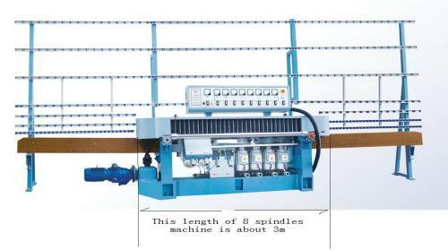 Ex Works USD8400 BM8 Glass Straight-line edging machine glass polish machine flat polisher 8spindles