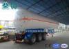 White Carbon Steel Safety Lpg Transport Trailer With Air Spring Suspension