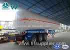 White Carbon Steel Safety Lpg Transport Trailer With Air Spring Suspension