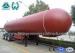 Manual Tri Axle 56CBM Aluminium Alloy LPG Tank Trailer Big Capacity