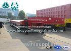 SINOTRUK HUAWIN 3 Axles Semi Low Bed Trailer Extendable High Tensile Steel Q345B