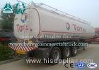 White Large Capacity 3 Axles Diesel Tank Trailer For Transportation