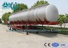 13 Ton Stainless Steel Round Fuel Tank Semi Trailer With Buffer Plates