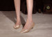 New fashion pretty champagne flat heel wedding pump shoes