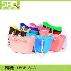 Hot Candy Color silicone rubber shoulder beach bag