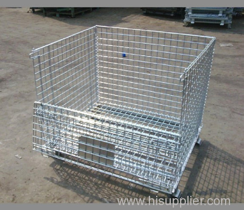 Steel mesh pallet mesh box wire frame bin wire mesh containers for sale