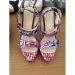 New style African Printed Fabric open toe high heel sandals