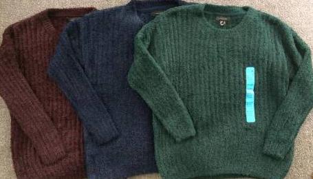 Ladies teddy fur stitch interest Jumpers