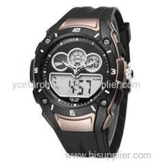 Alarm Digital And Analog Rubber Watch